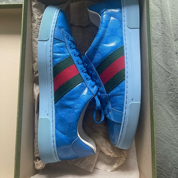 GUCCI Ace 'GG Crystal Canvas - Blue - Picture 3 of 9